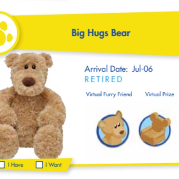 Build-A-Bear Workshop 2006 "Big Hugs Bear" Stuffed Animal Plush (SKU: 97TO) - Picture 7 of 7